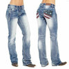 Damen-Bootcut-Jeans mit Flaggen-Details – Madison