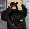 Unisex-Kapuzenpullover mit Frosch-Design – Froggy