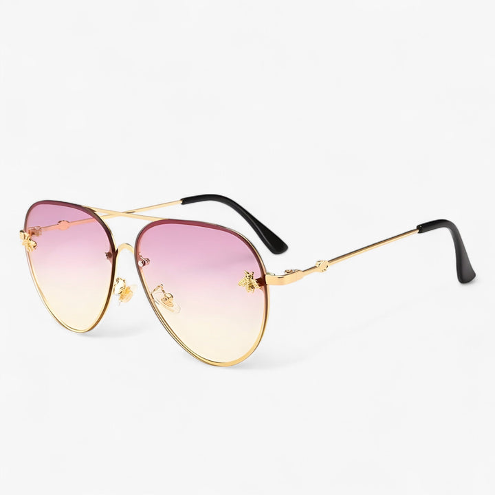 Vintage Piloten-Sonnenbrille mit Bienen-Detail – Halcyon