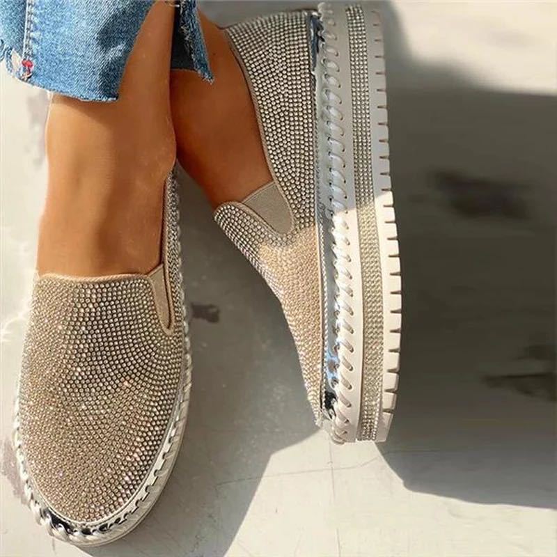 Glitzernde Damen Loafer mit Komfortsohle – Teyla