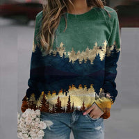 Damen-Pullover mit Landschafts-Print – Alina