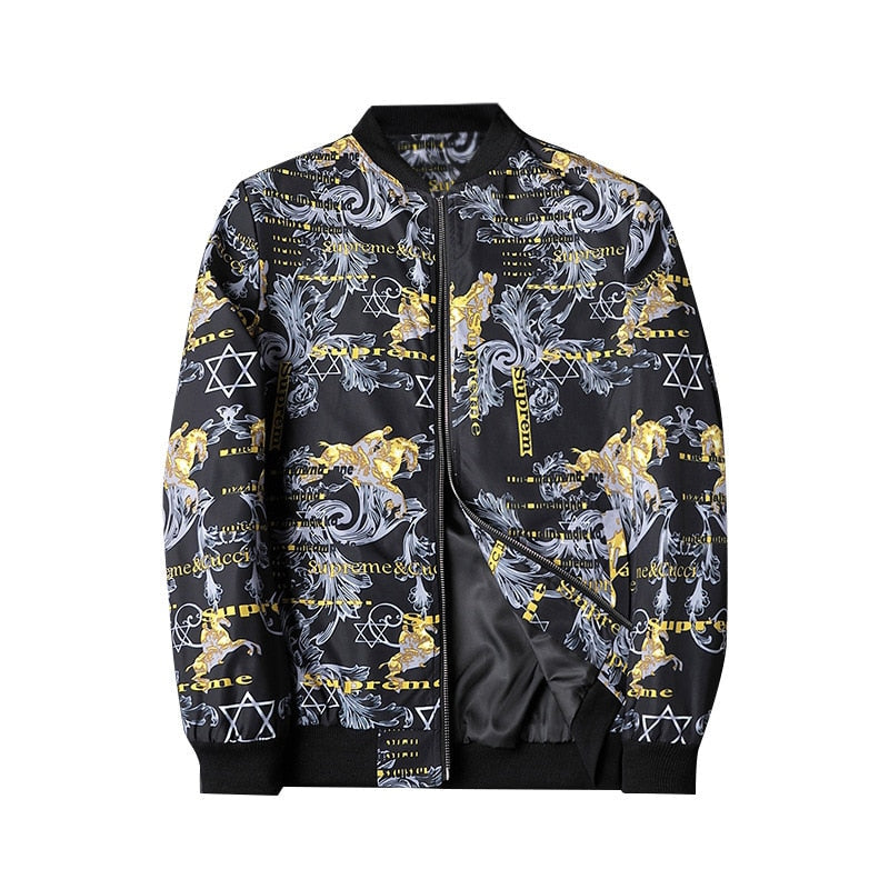 Abstract Bedruckte Herren-Bomberjacke - Enzo