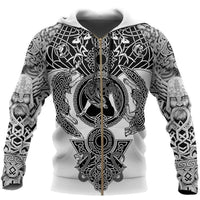 Viking-Hoodie mit Runen- und Krieger-Motiven – Eirik