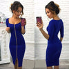 Herbstliches Bodycon-Kleid mit Reißverschluss – Clara