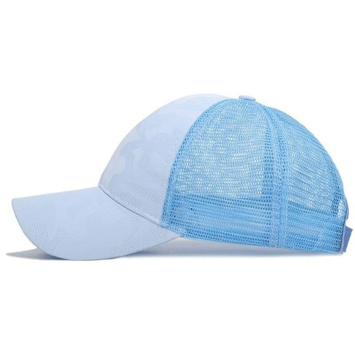 Trendige Damen Baseballcap mit Zopfloch & Klettverschluss – Leona (1+1 GRATIS Aktion)