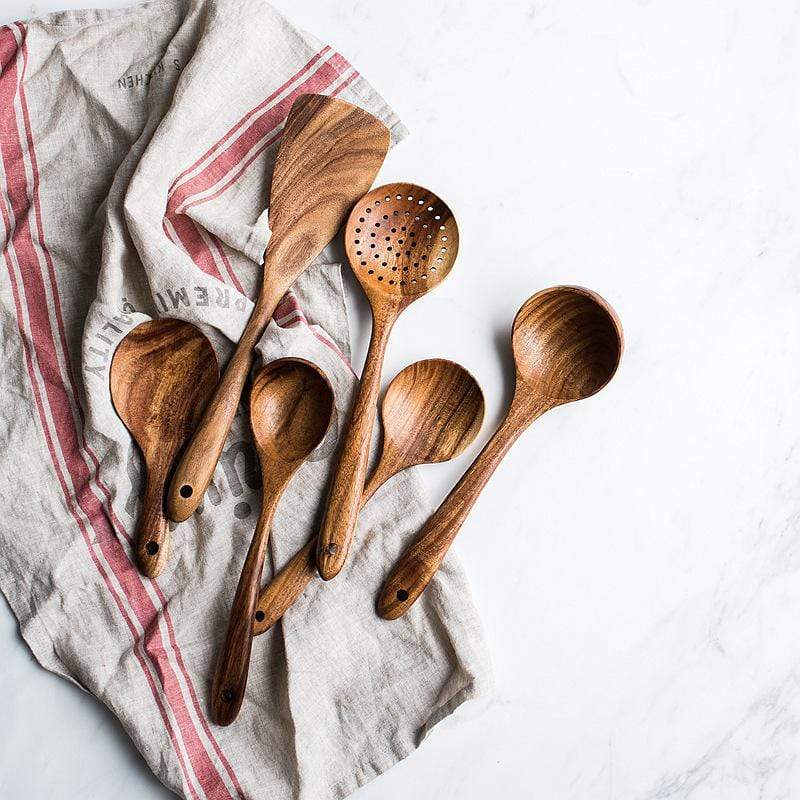 Natural Wooden Kitchen Utensils - RustiCook