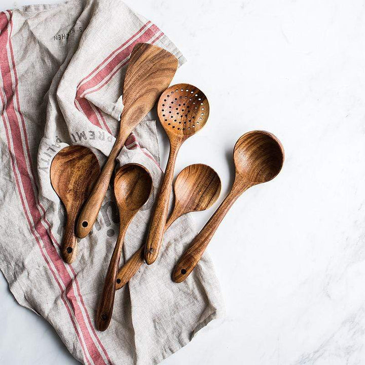 Natural Wooden Kitchen Utensils - RustiCook