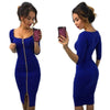 Herbstliches Bodycon-Kleid mit Reißverschluss – Clara