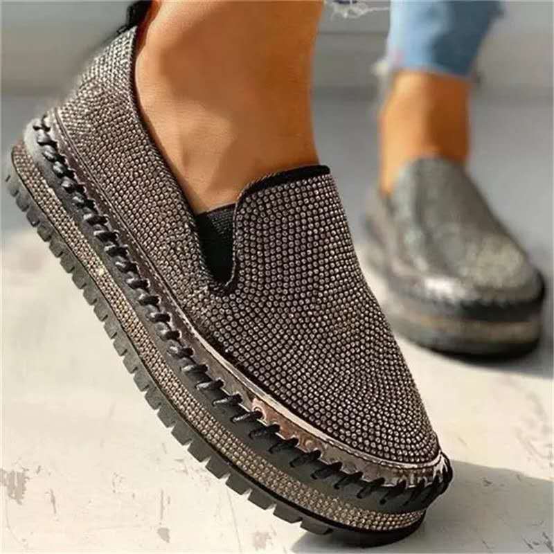 Glitzernde Damen Loafer mit Komfortsohle – Teyla