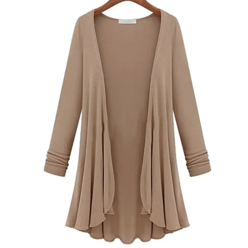 Damen Strick-Cardigan mit Rüschen – Chiara