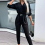 Damen Jumpsuit mit V-Ausschnitt – Nalina