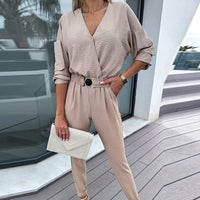 Damen Jumpsuit mit V-Ausschnitt – Nalina