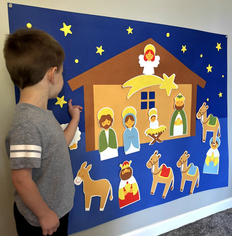 Gefilzte Weihnachtskrippe für gemeinsamen Spaß und Tradition – KinderKerst