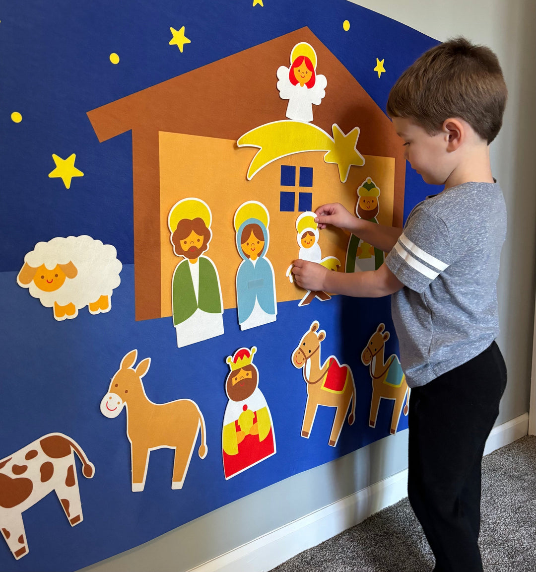 Gefilzte Weihnachtskrippe für gemeinsamen Spaß und Tradition – KinderKerst