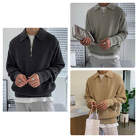 Herren Sweatshirt mit Reißverschluss-Kragen – Jonas