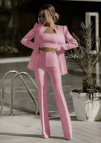 Modisches 3-teiliges Set mit Blazer, Top und Rock – Jamalia