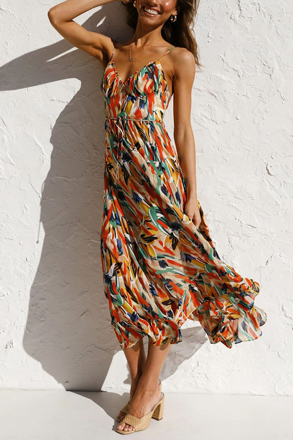 Luftiges Maxi-Sommerkleid mit Taillenschnitt – Mira