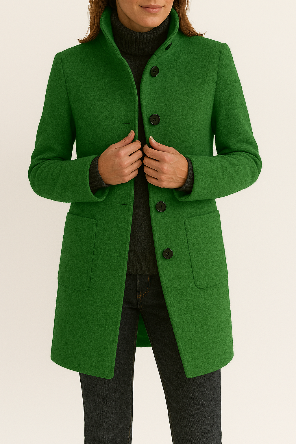 Moderner Damen Wollmantel – Isabella