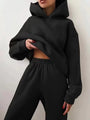 Damen-Kapuzenpulli- und Jogginghosen-Set aus Fleece – Herbstzauber von Marivelle