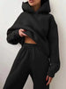 Damen-Kapuzenpulli- und Jogginghosen-Set aus Fleece – Herbstzauber von Marivelle