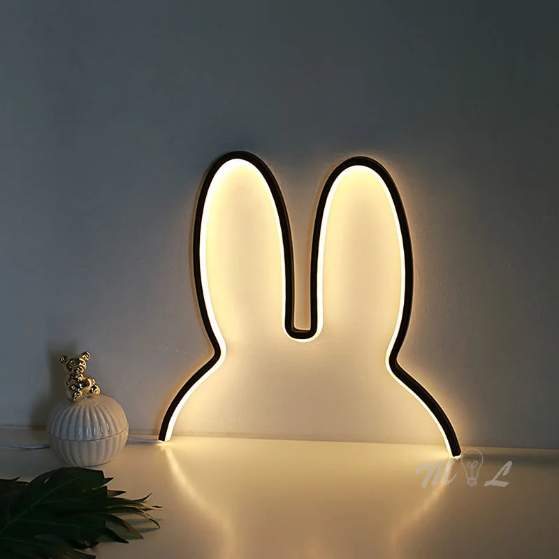 USB Wiederaufladbares Kaninchen-Nachtlicht mit Stimmungsbeleuchtung - BunnyLight