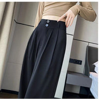 Schwarze Damen High Waist Palazzo-Hose – Elara