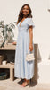 Boho-Maxikleid mit V-Ausschnitt und Knopfleiste – Yara
