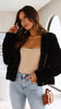 Luxuriöse Damen-Crop-Jacke – Veloura