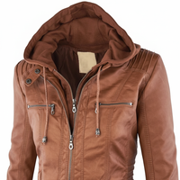 Lederjacke Mit Kapuze -  Elke