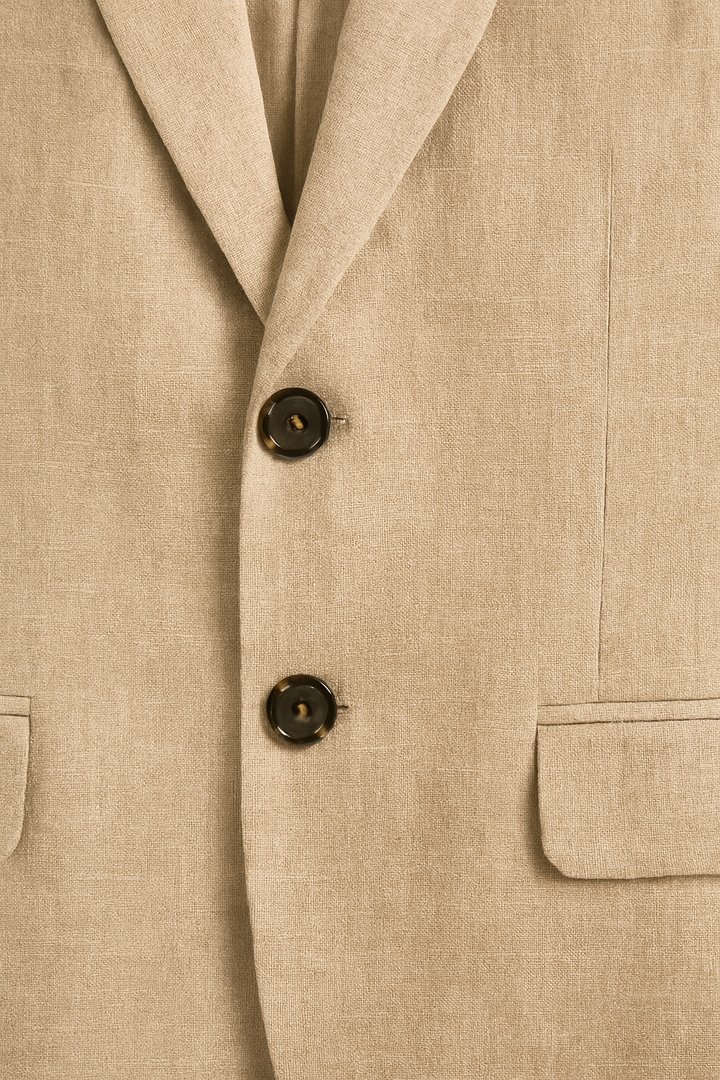 Leichter Herren Leinenanzug – 2-teilig, Slim Fit, ideal für Sommer, Hochzeit & Business