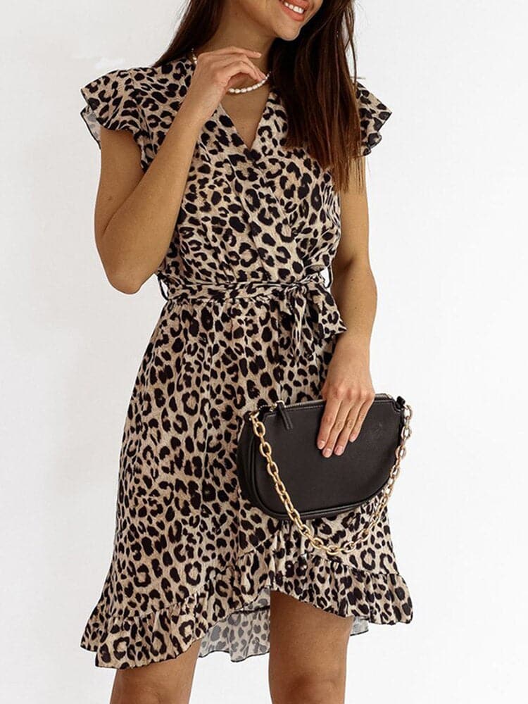 Trendiges Minikleid im Leopardenmuster – Amira