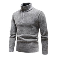 Knitted Sweater for Men with Half Zipper – Cedric
