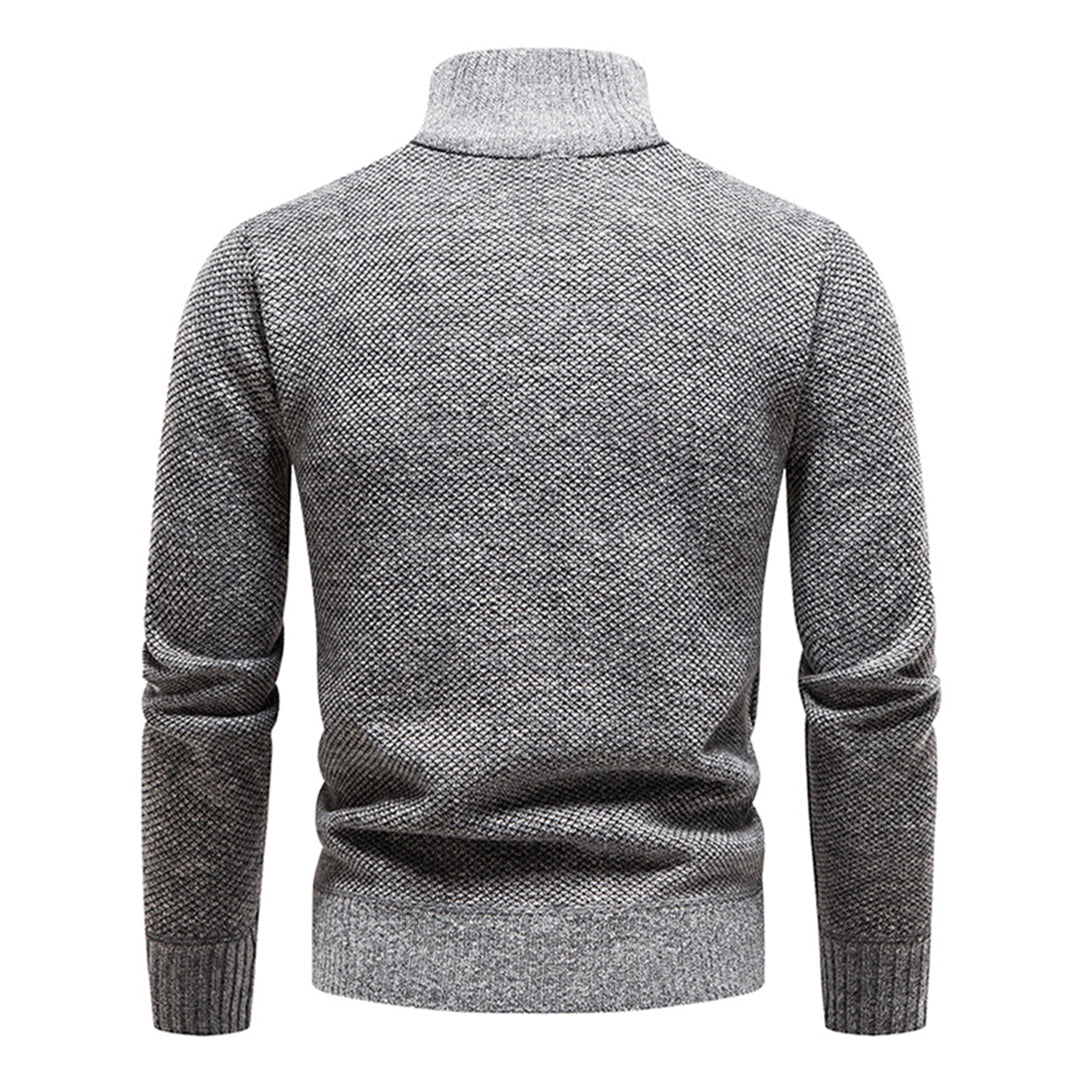 Knitted Sweater for Men with Half Zipper – Cedric
