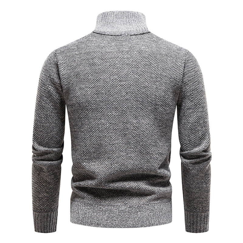 Knitted Sweater for Men with Half Zipper – Cedric
