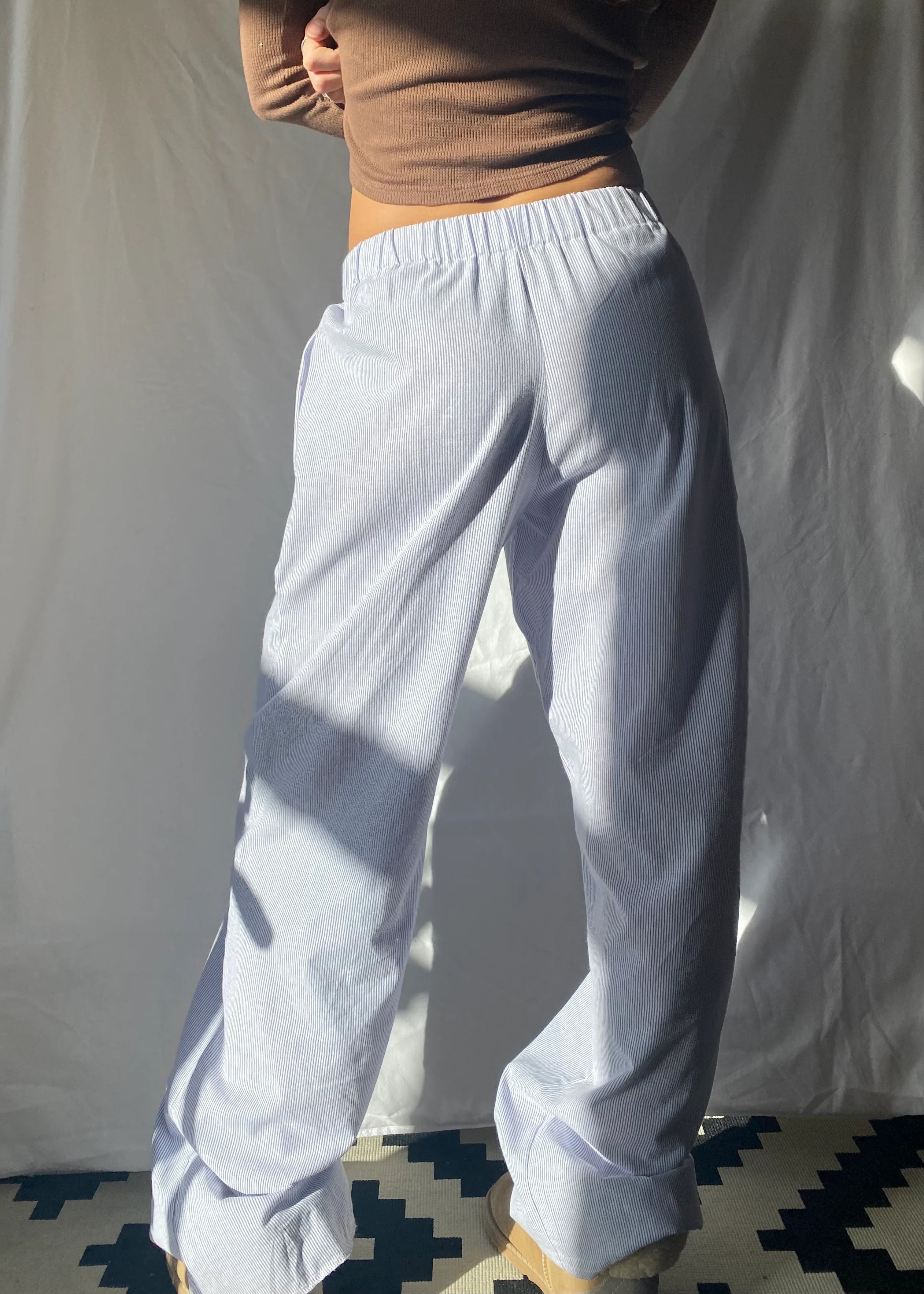 Damen-Loungehose mit Streifenmuster – Elvira