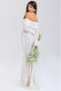 Schulterfreies Sommer-Maxikleid aus floraler Spitze – Alondra