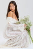 Schulterfreies Sommer-Maxikleid aus floraler Spitze – Alondra