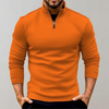 Bequemer Herrenpullover mit Reißverschluss und niedrigem Kragen – Sven