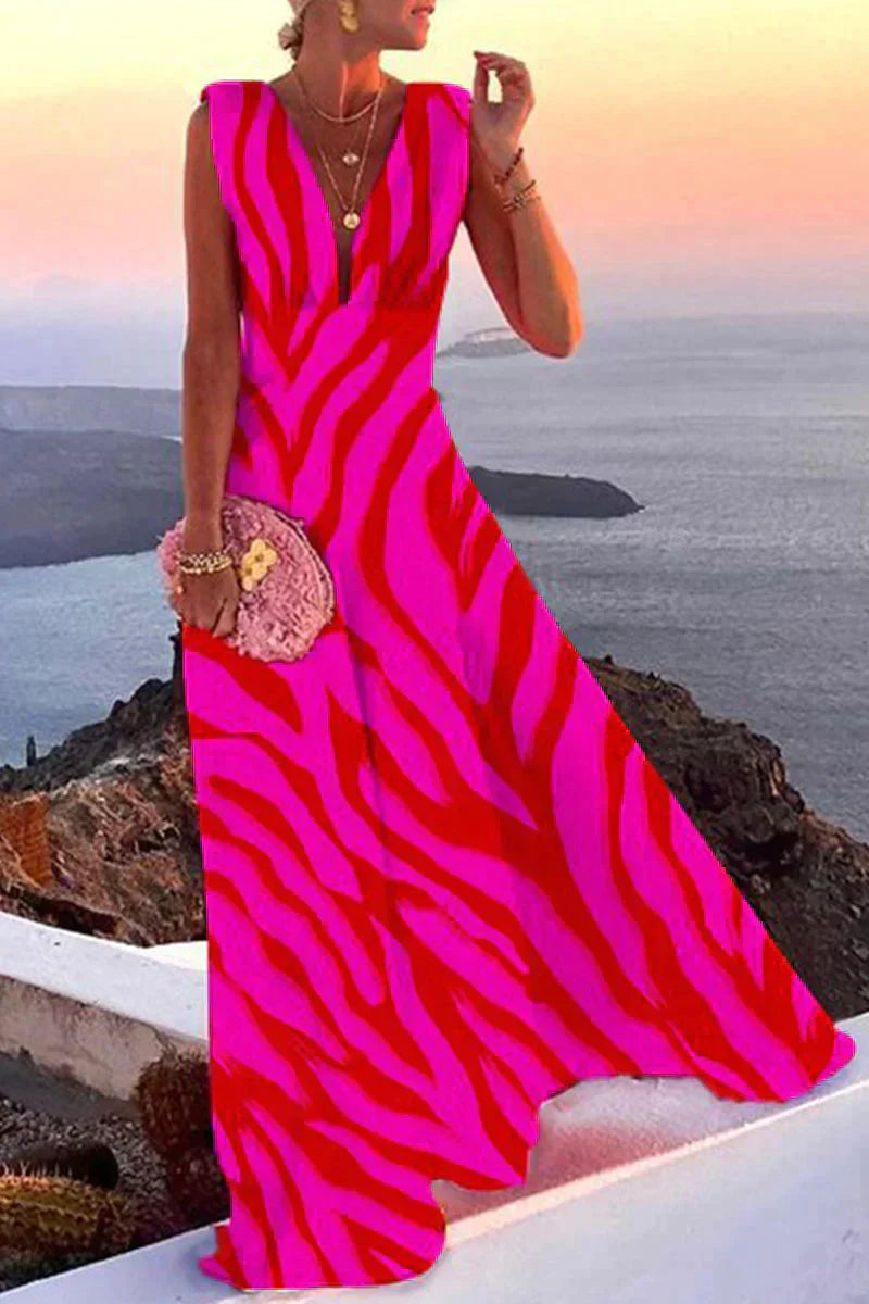 Ärmelloses Sommerkleid mit Print | Luftig & Figurschmeichelnd - Layla