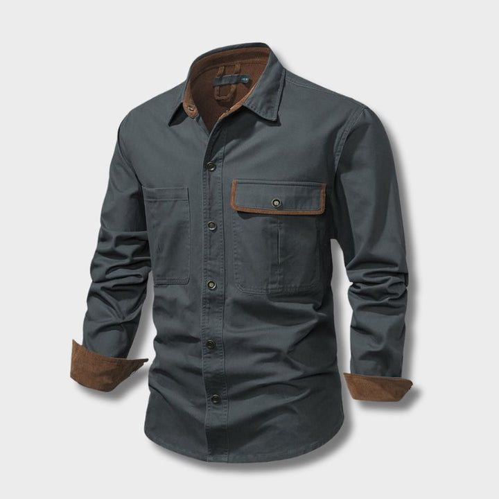 Stylish men's shirt with contrasting details – Ruben
