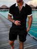Zweiteiliges Herren Sommer Outfit mit Polo und Shorts – Damon