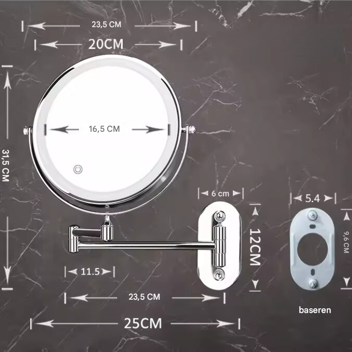 Beleuchteter Make-up Spiegel - LumiAura