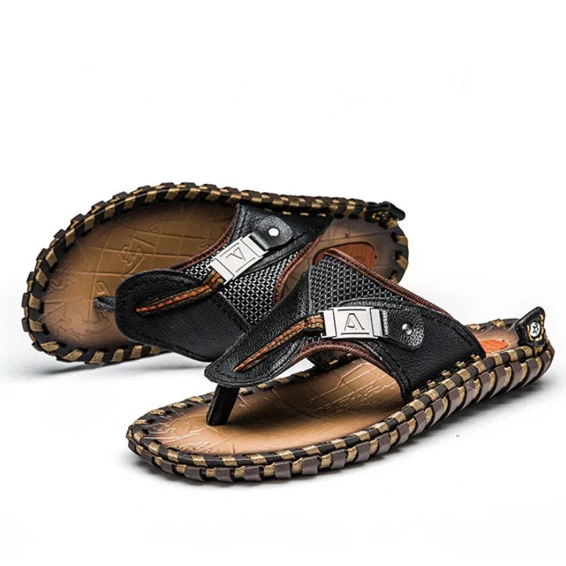 Stilvolle Leder-Zehensandalen - Levi