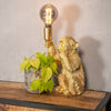 Luxuriöse Goldene Affen-Tischlampe – GoldenChimp