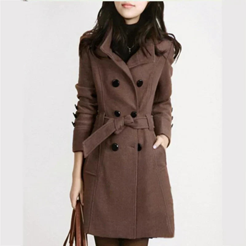 Stilvolle Damen-Winterjacke mit Gürtel – Sophie