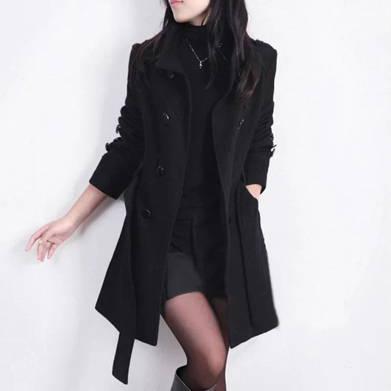 Stilvolle Damen-Winterjacke mit Gürtel – Sophie