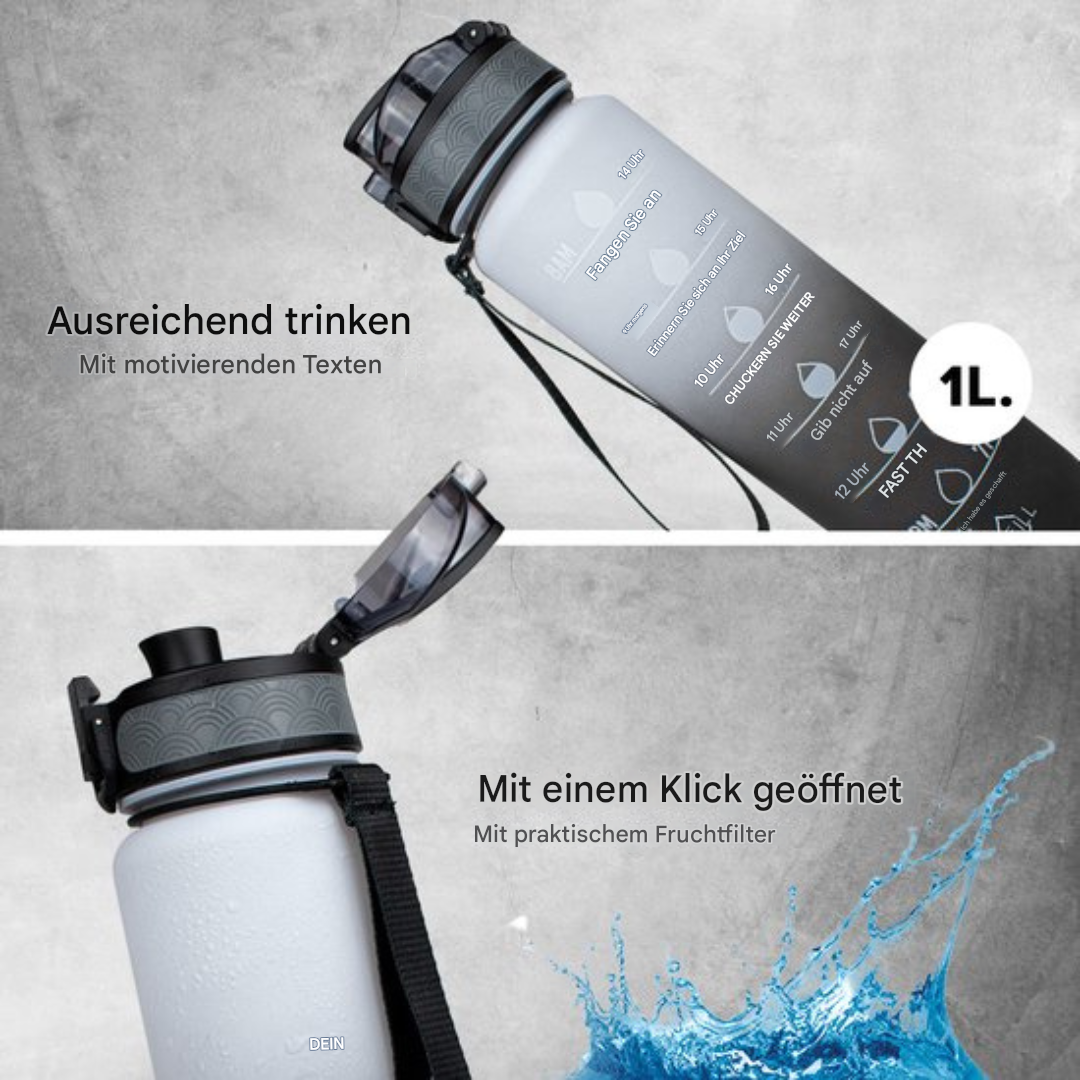 Wasserflasche mit Zeitmarkierungen – HydraHero