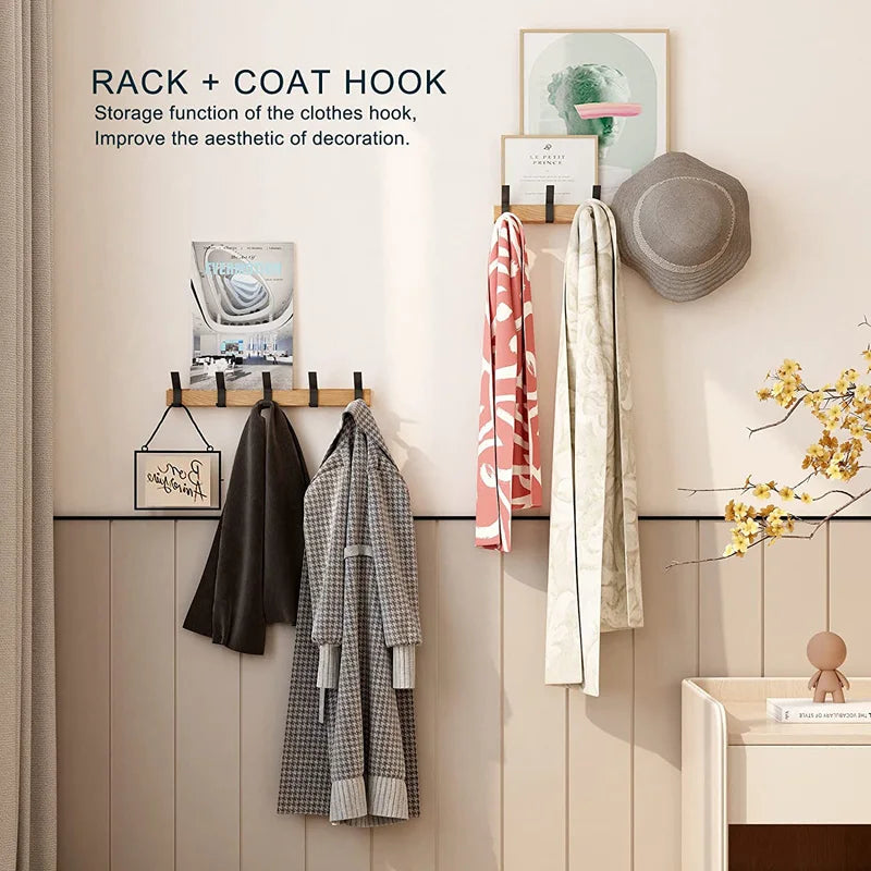 Wall coat rack with movable hooks – Nordhook