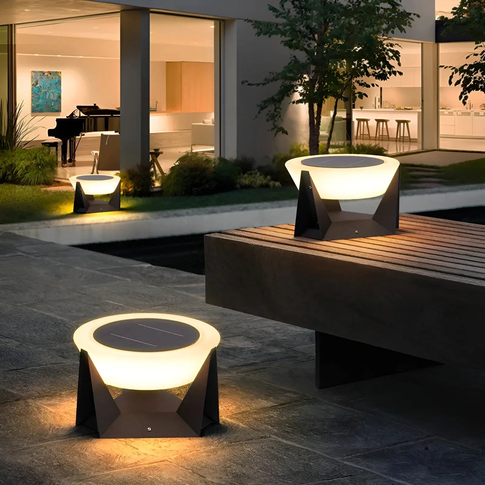 Luxuriöse Solar-Gartenlampe im japanischen Stil - ZenGlow