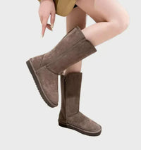 Suede Schaffell Damenstiefel - Sofia